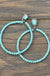 Turquoise hoop post earrings LECCE