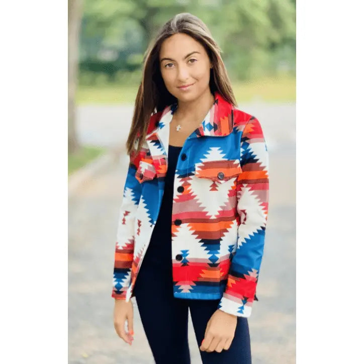 Aztec Button Down Jacket Tracie's