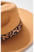 Panama rancher hat with animal print strap LECCE