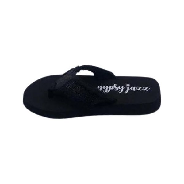 Gypsy jazz cha ching flip flops-black