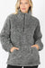 ANGE FAUX FUR HALF ZIP POCKET PULLOVER