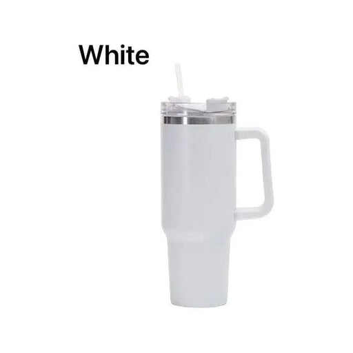 40 oz travel tumbler with handle and straw - LECCE