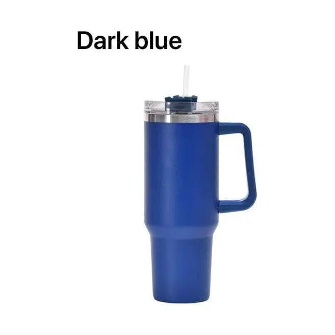 40 oz travel tumbler with handle and straw - LECCE