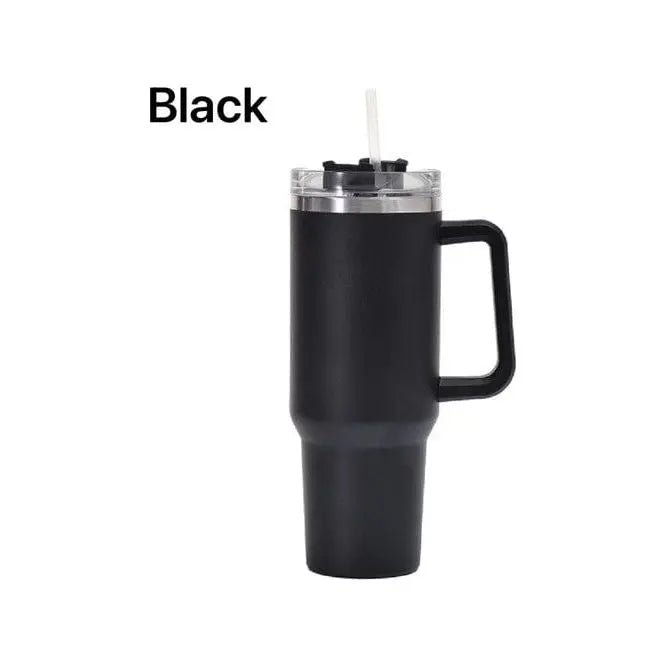 40 oz travel tumbler with handle and straw - LECCE
