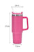 40 oz travel tumbler with handle and straw - LECCE