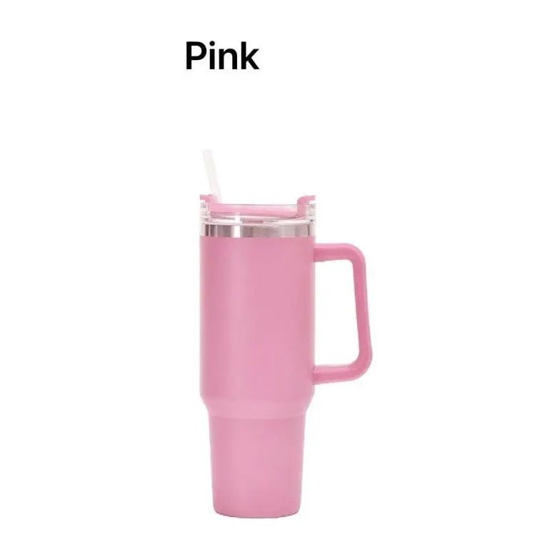 40 oz travel tumbler with handle and straw - LECCE