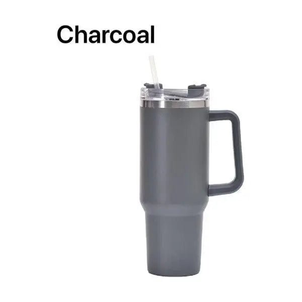 40 oz travel tumbler with handle and straw - LECCE