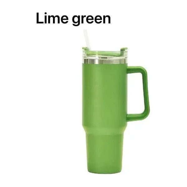 40 oz travel tumbler with handle and straw - LECCE