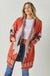 Fleece jacquard button opened cardigan Davi & Dani