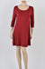 Half Sleeve round neck trapeze dress with side pocket