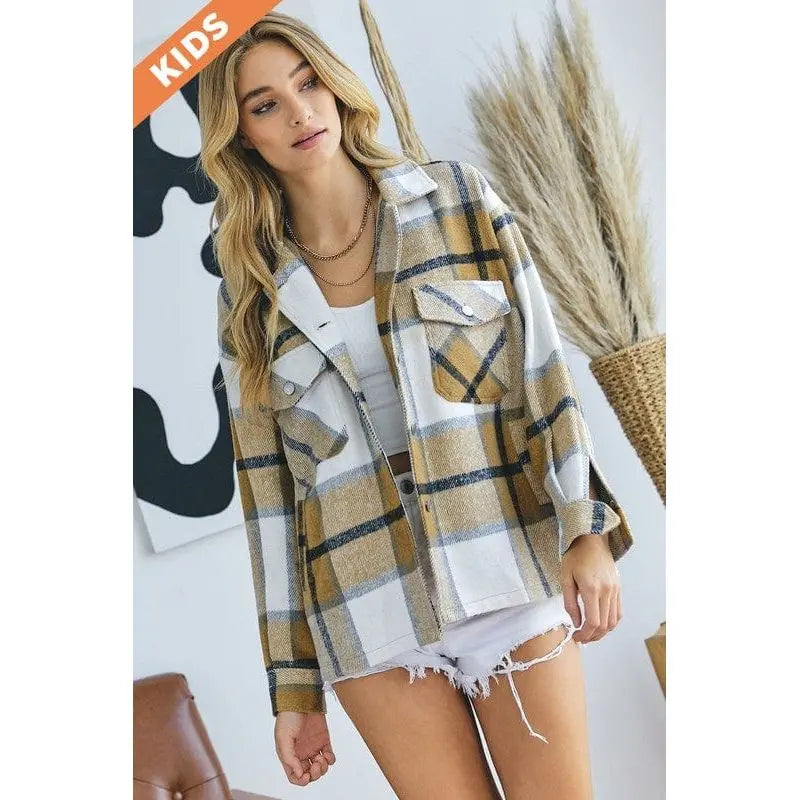 Oversize plaid shirt jacket Davi & Dani