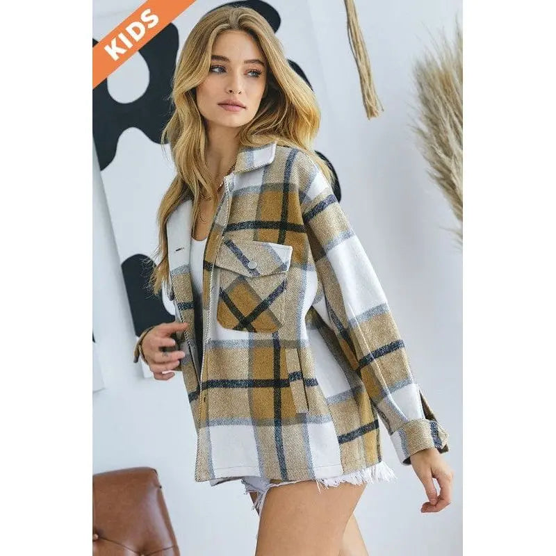 Oversize plaid shirt jacket Davi & Dani