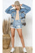 Denim Contrast Aztec Jacket LECCE
