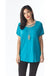 Bamboo R-neck with cross neck detail . color JADE