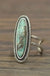 Natural turquoise adjustable ring