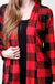  Plaid print open front cardigan 