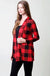  Plaid print open front cardigan 