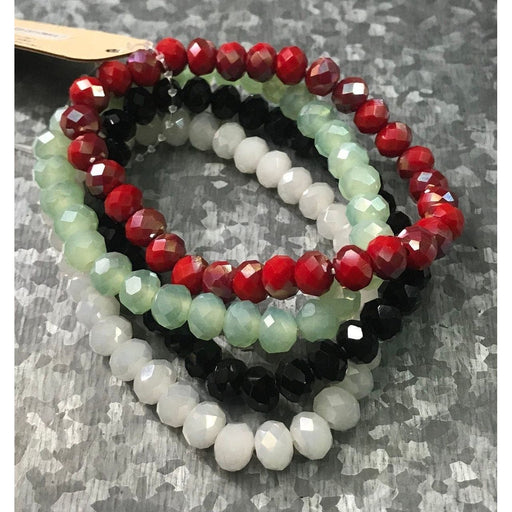 4PC CRYSTAL BRACELET SET SB-0910MUL7