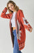 Fleece jacquard button opened cardigan Davi & Dani