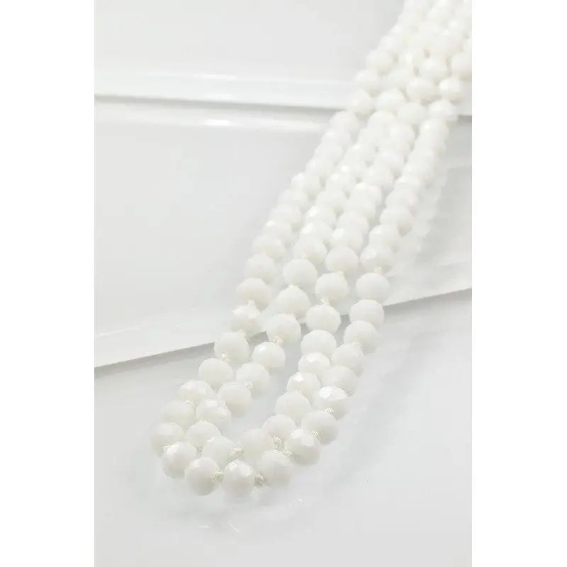 GLASS BEAD AND KNOTTED THREAD LONG NECKLACE LECCE