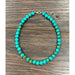 15" long, round bead necklace turquoise