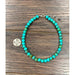 15" long, round bead necklace turquoise