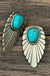 1" Long, Natural Turquoise Post Earrings isac trading
