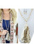 Fabric and Pearl Tassel Necklace