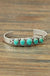 Natural turquoise "C" cuff bracelet isac trading