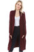 Solid Long Open Cardigan LECCE