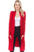 Solid Long Open Cardigan LECCE