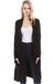 Solid Long Open Cardigan LECCE
