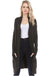 Solid Long Open Cardigan LECCE