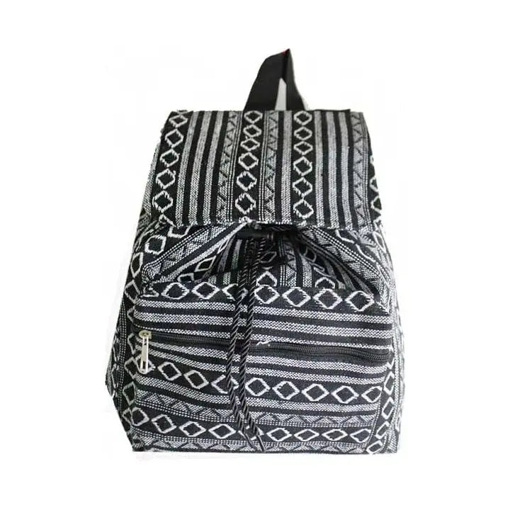 Tribal Boho Canvas Multi Colored Back Pack LECCE