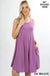 SLEEVELESS ROUND HEM SWING DRESS - SIDE POCKETS