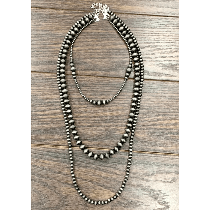 30" Long Navajo Pearl Layered Necklace