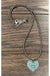Heart turquoise pendent necklace LECCE