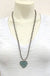 Heart turquoise pendent necklace LECCE