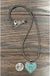 Heart turquoise pendent necklace LECCE