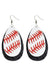 Baseball Glitter Earrings 
