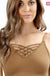 Front v-lattice bralette with removable bra pads