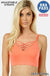 Front v-lattice bralette with removable bra pads