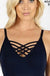Front v-lattice bralette with removable bra pads LECCE