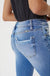 Mid rise hem detail ankle skinny jeans KanCan