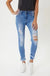 Mid rise hem detail ankle skinny jeans KanCan