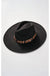 Panama rancher hat with animal print strap LECCE