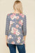Floral Print Quarter Sleeve 