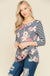 Floral Print Quarter Sleeve 