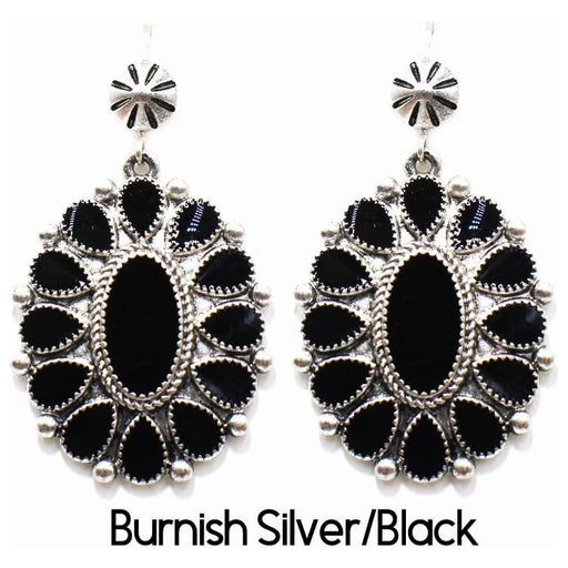 Squash Blossom Earring SILVER / BLACK