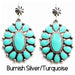 Squash Blossom Earring SILVER / TURQUOISE 